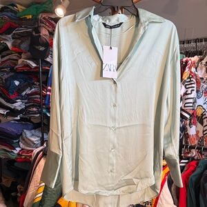 Zara Mint Green Sleep Shirt